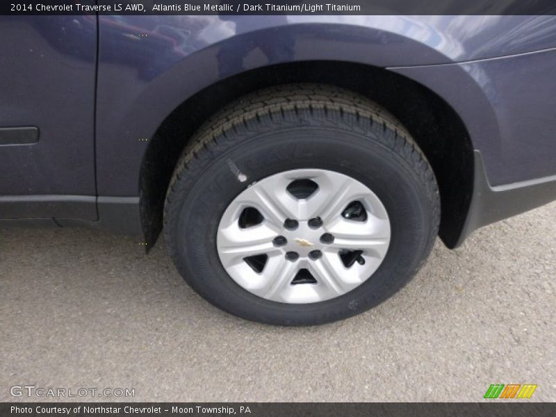 Atlantis Blue Metallic / Dark Titanium/Light Titanium 2014 Chevrolet Traverse LS AWD