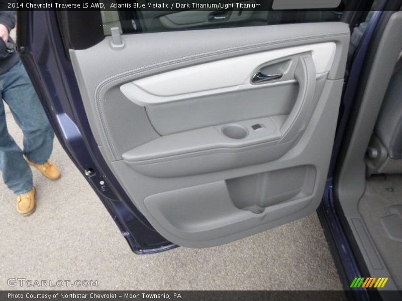 Atlantis Blue Metallic / Dark Titanium/Light Titanium 2014 Chevrolet Traverse LS AWD