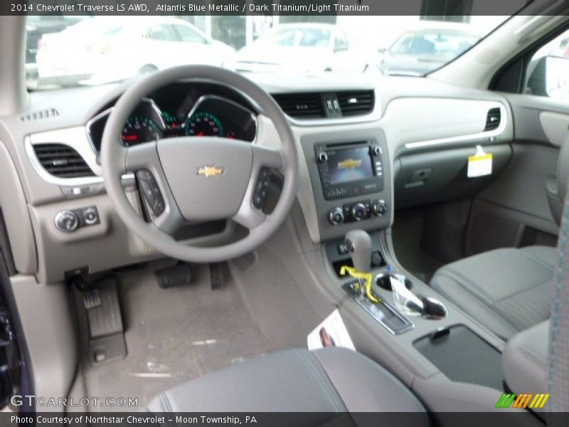 Atlantis Blue Metallic / Dark Titanium/Light Titanium 2014 Chevrolet Traverse LS AWD