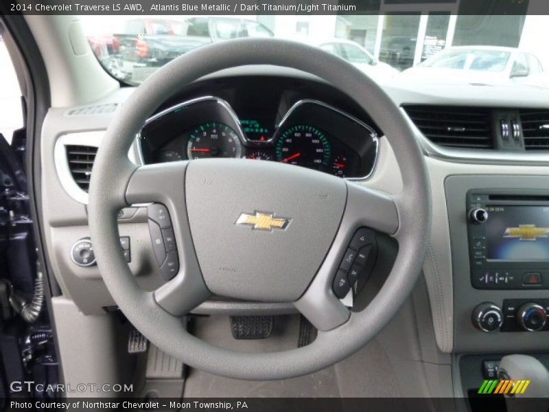 Atlantis Blue Metallic / Dark Titanium/Light Titanium 2014 Chevrolet Traverse LS AWD