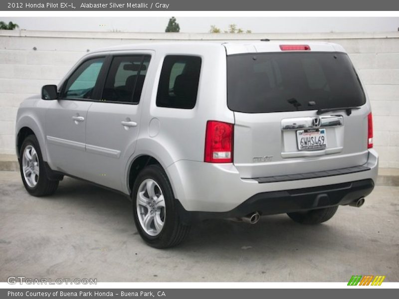 Alabaster Silver Metallic / Gray 2012 Honda Pilot EX-L