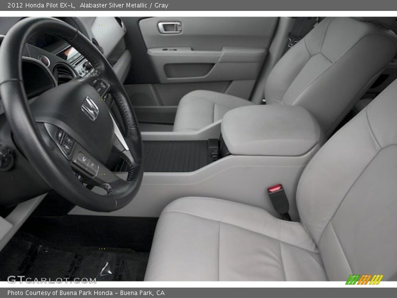 Alabaster Silver Metallic / Gray 2012 Honda Pilot EX-L