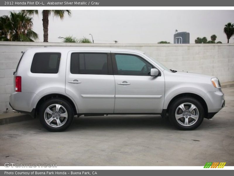 Alabaster Silver Metallic / Gray 2012 Honda Pilot EX-L