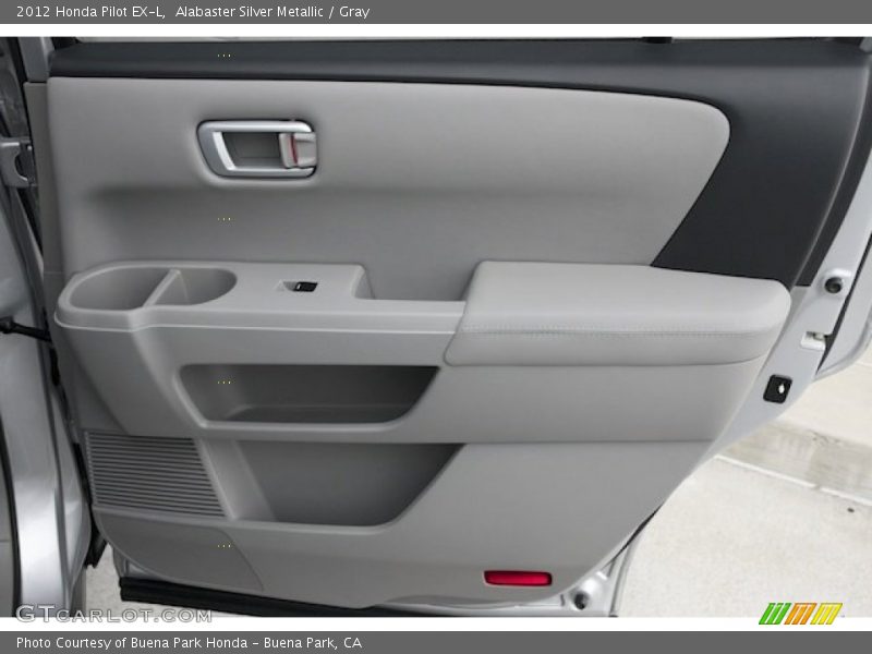 Alabaster Silver Metallic / Gray 2012 Honda Pilot EX-L