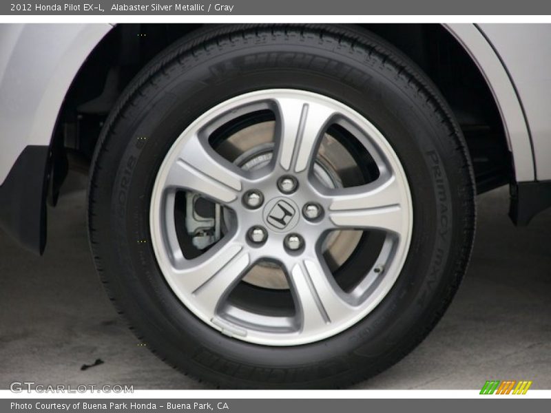 Alabaster Silver Metallic / Gray 2012 Honda Pilot EX-L