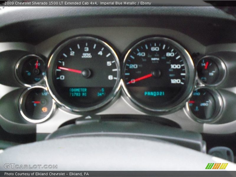 Imperial Blue Metallic / Ebony 2009 Chevrolet Silverado 1500 LT Extended Cab 4x4