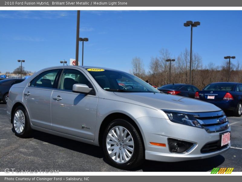 Brilliant Silver Metallic / Medium Light Stone 2010 Ford Fusion Hybrid