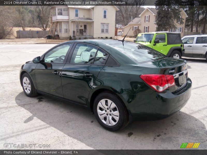 Rainforest Green Metallic / Jet Black/Medium Titanium 2014 Chevrolet Cruze LS
