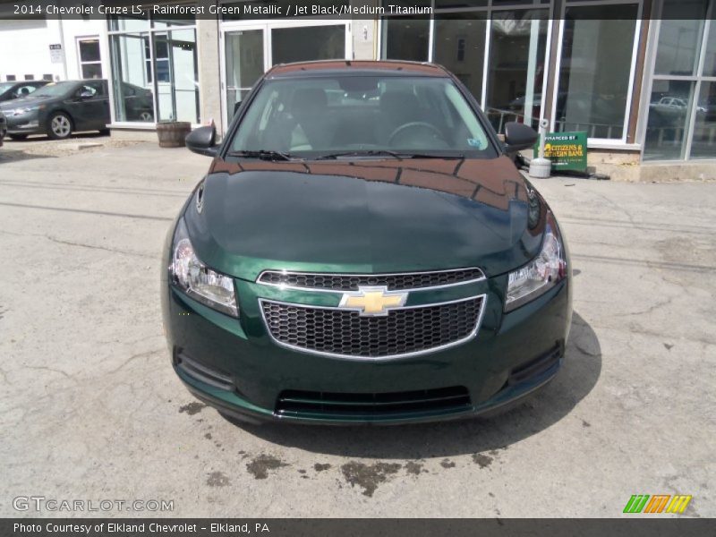 Rainforest Green Metallic / Jet Black/Medium Titanium 2014 Chevrolet Cruze LS