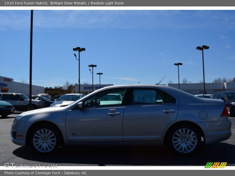 Brilliant Silver Metallic / Medium Light Stone 2010 Ford Fusion Hybrid