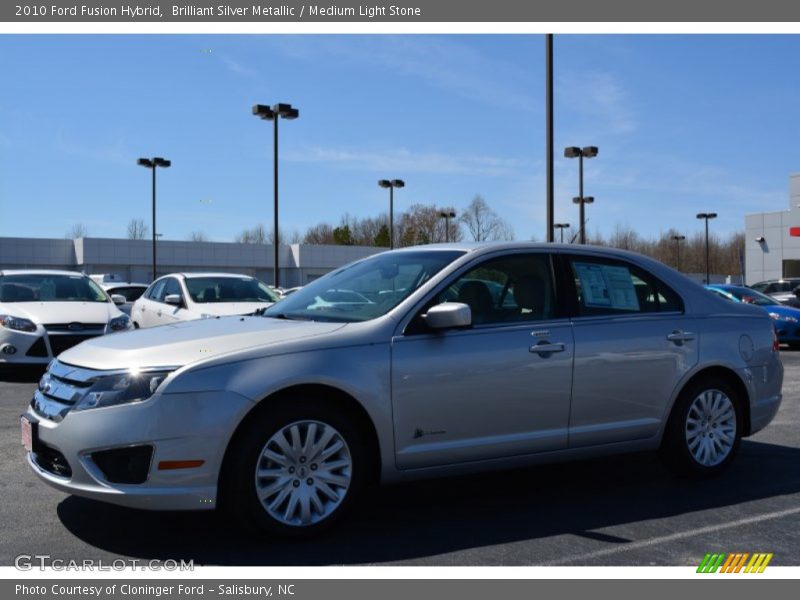 Brilliant Silver Metallic / Medium Light Stone 2010 Ford Fusion Hybrid