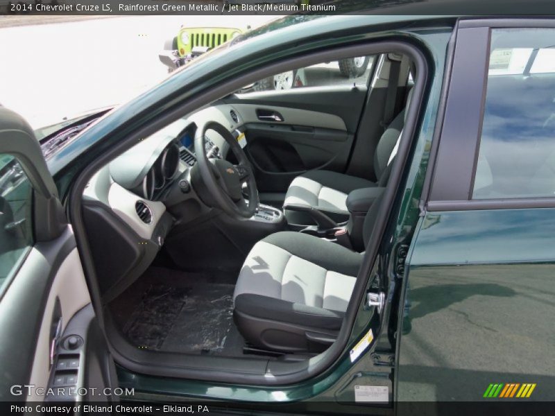 Rainforest Green Metallic / Jet Black/Medium Titanium 2014 Chevrolet Cruze LS