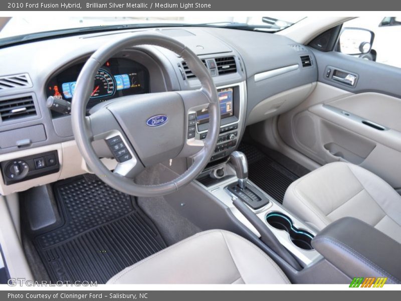 Brilliant Silver Metallic / Medium Light Stone 2010 Ford Fusion Hybrid