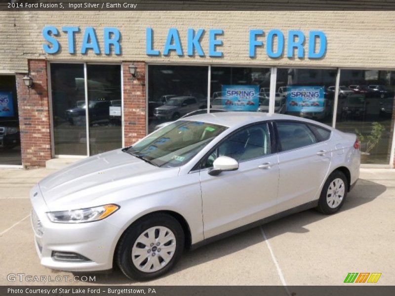 Ingot Silver / Earth Gray 2014 Ford Fusion S