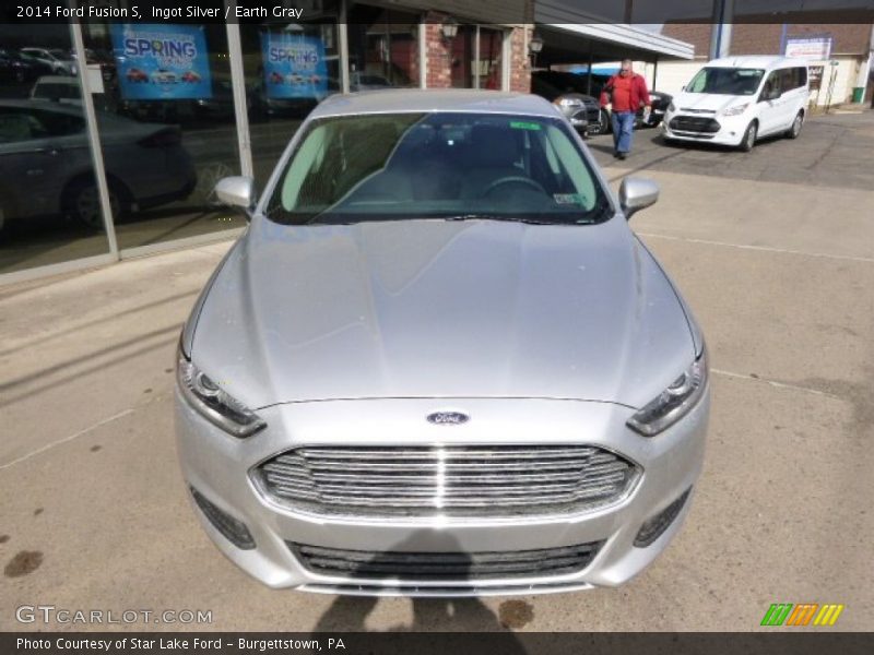 Ingot Silver / Earth Gray 2014 Ford Fusion S
