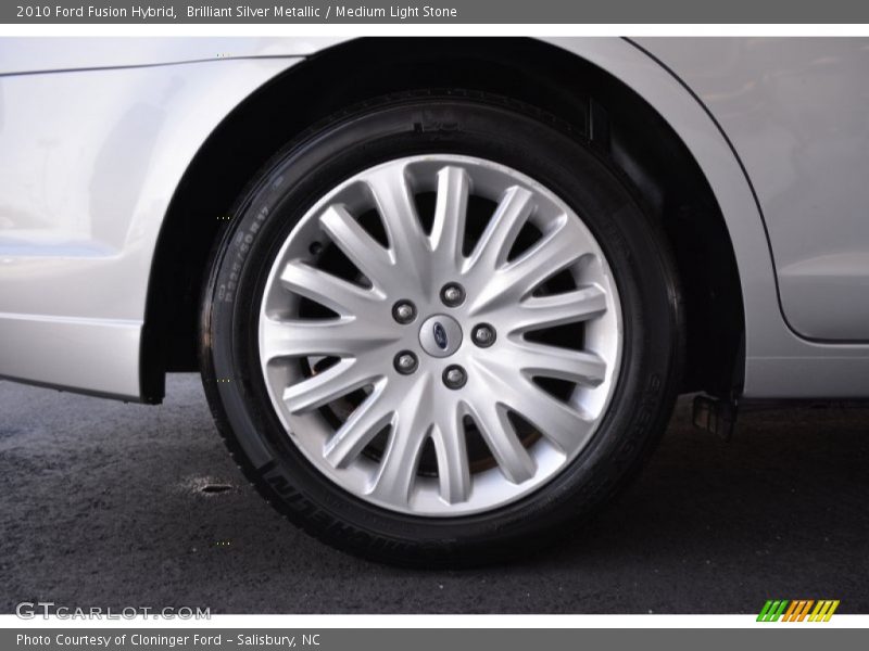 Brilliant Silver Metallic / Medium Light Stone 2010 Ford Fusion Hybrid