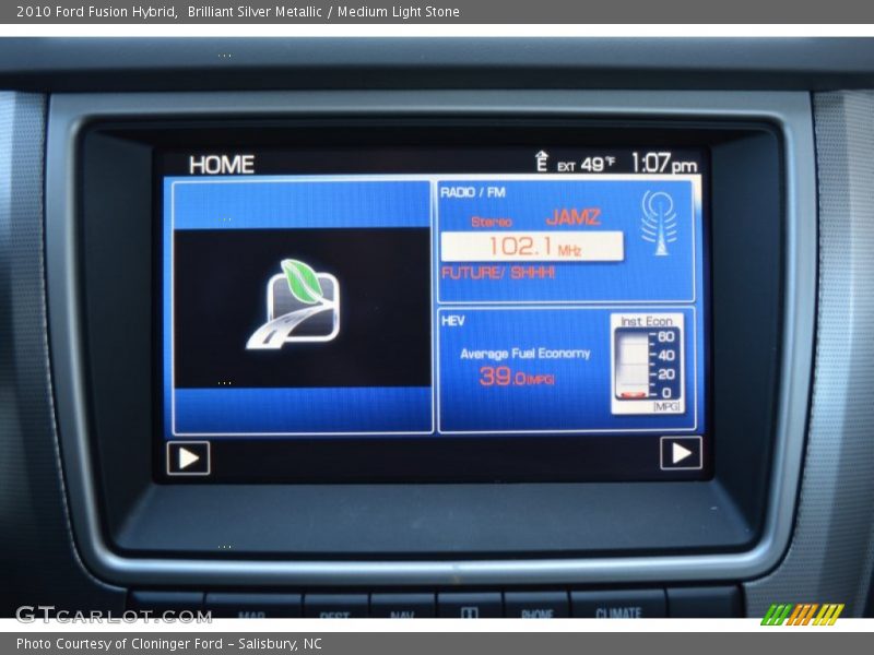 Brilliant Silver Metallic / Medium Light Stone 2010 Ford Fusion Hybrid