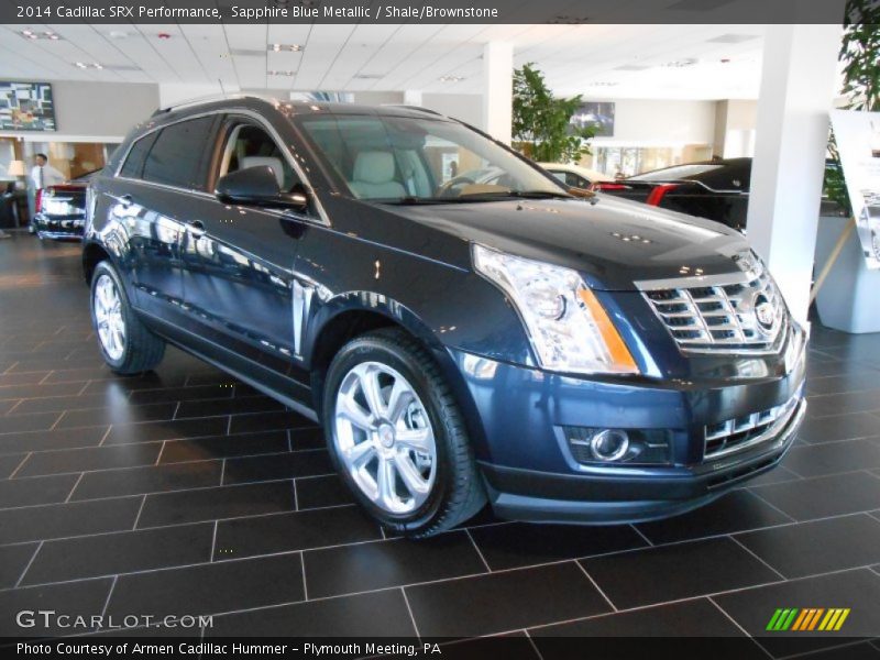 Sapphire Blue Metallic / Shale/Brownstone 2014 Cadillac SRX Performance