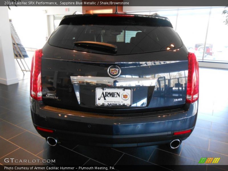 Sapphire Blue Metallic / Shale/Brownstone 2014 Cadillac SRX Performance