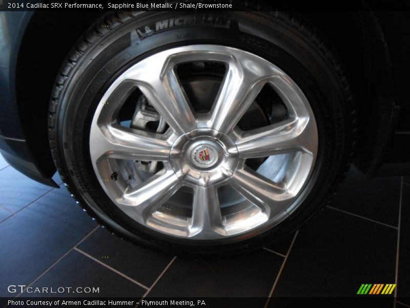 Sapphire Blue Metallic / Shale/Brownstone 2014 Cadillac SRX Performance