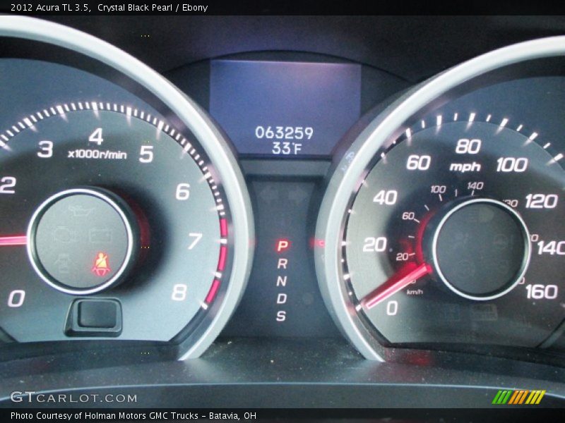 Crystal Black Pearl / Ebony 2012 Acura TL 3.5