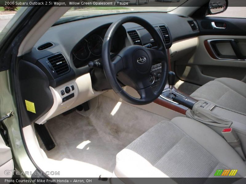 Willow Green Opalescent / Taupe 2006 Subaru Outback 2.5i Wagon