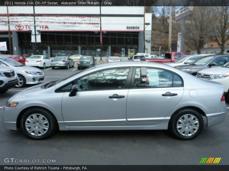 Alabaster Silver Metallic / Gray 2011 Honda Civic DX-VP Sedan