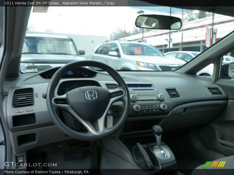Alabaster Silver Metallic / Gray 2011 Honda Civic DX-VP Sedan