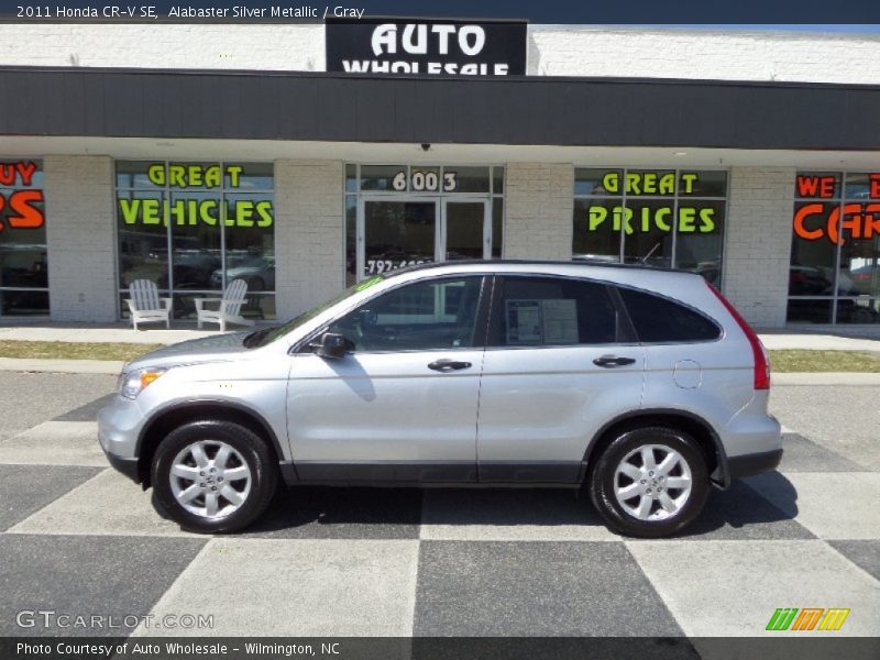 Alabaster Silver Metallic / Gray 2011 Honda CR-V SE