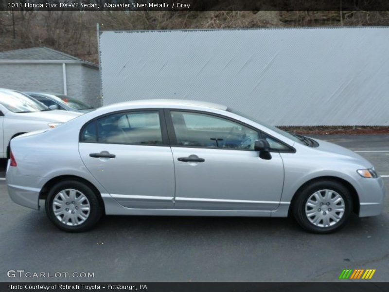 Alabaster Silver Metallic / Gray 2011 Honda Civic DX-VP Sedan