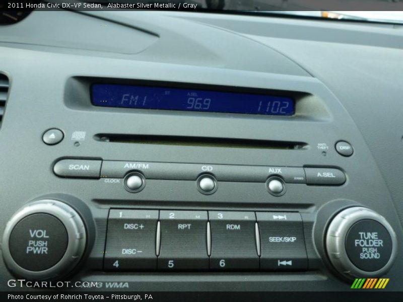 Alabaster Silver Metallic / Gray 2011 Honda Civic DX-VP Sedan