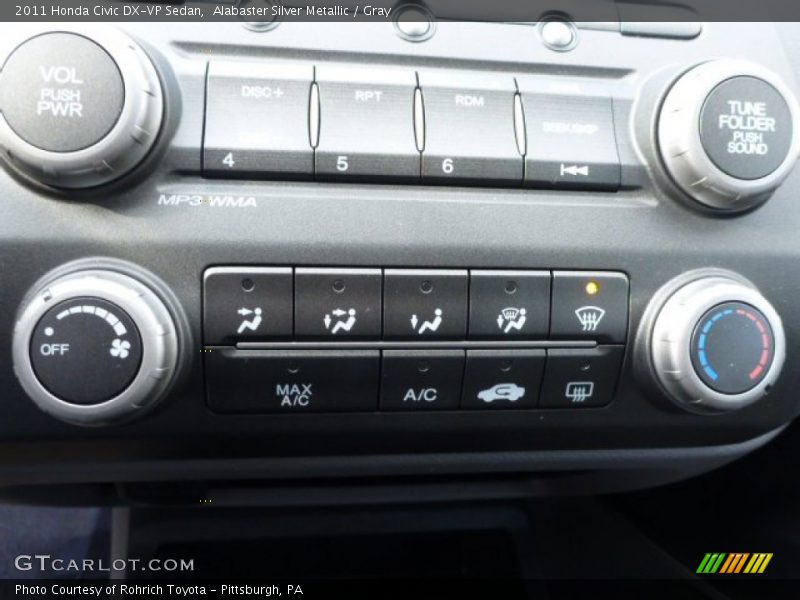 Alabaster Silver Metallic / Gray 2011 Honda Civic DX-VP Sedan