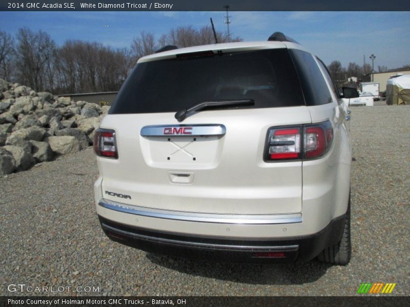 White Diamond Tricoat / Ebony 2014 GMC Acadia SLE