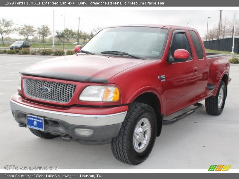 Dark Toreador Red Metallic / Medium Prairie Tan 1999 Ford F150 XLT Extended Cab 4x4