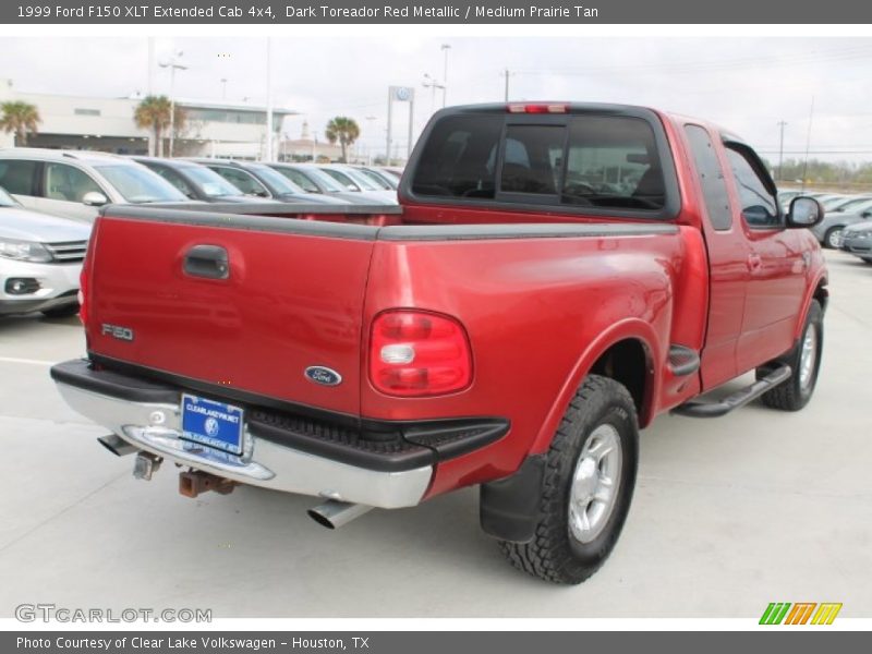 Dark Toreador Red Metallic / Medium Prairie Tan 1999 Ford F150 XLT Extended Cab 4x4