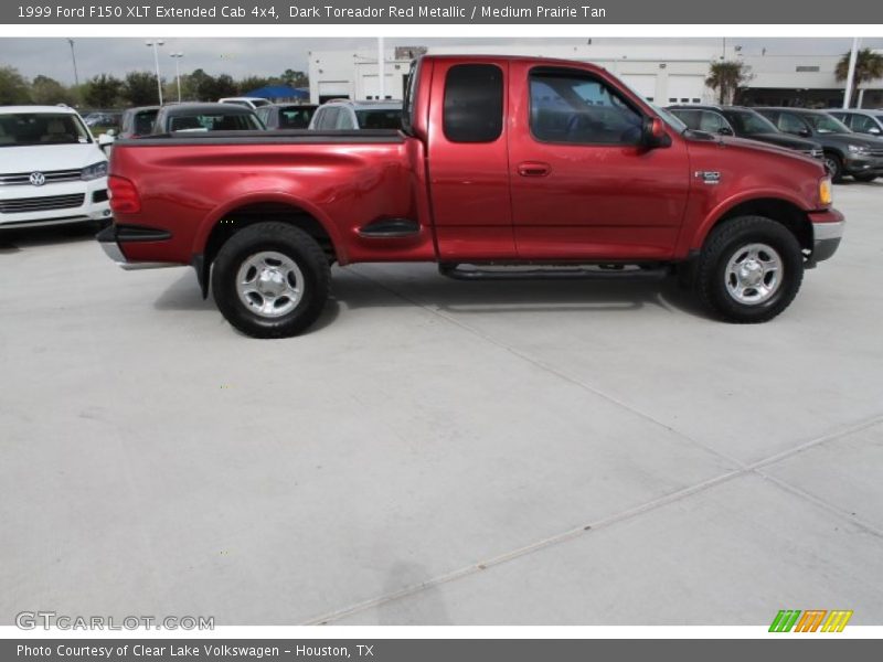 Dark Toreador Red Metallic / Medium Prairie Tan 1999 Ford F150 XLT Extended Cab 4x4