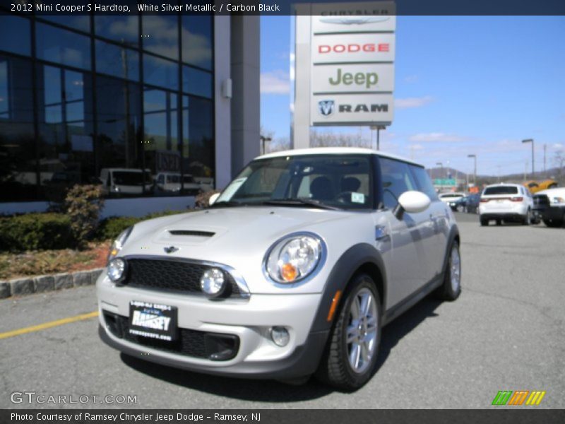 White Silver Metallic / Carbon Black 2012 Mini Cooper S Hardtop