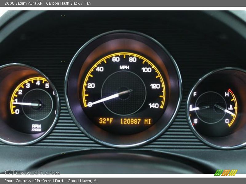 Carbon Flash Black / Tan 2008 Saturn Aura XR