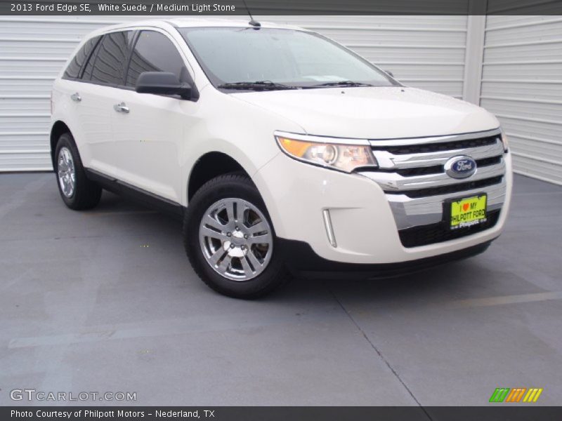 White Suede / Medium Light Stone 2013 Ford Edge SE
