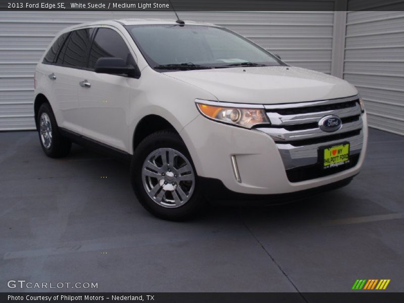 White Suede / Medium Light Stone 2013 Ford Edge SE