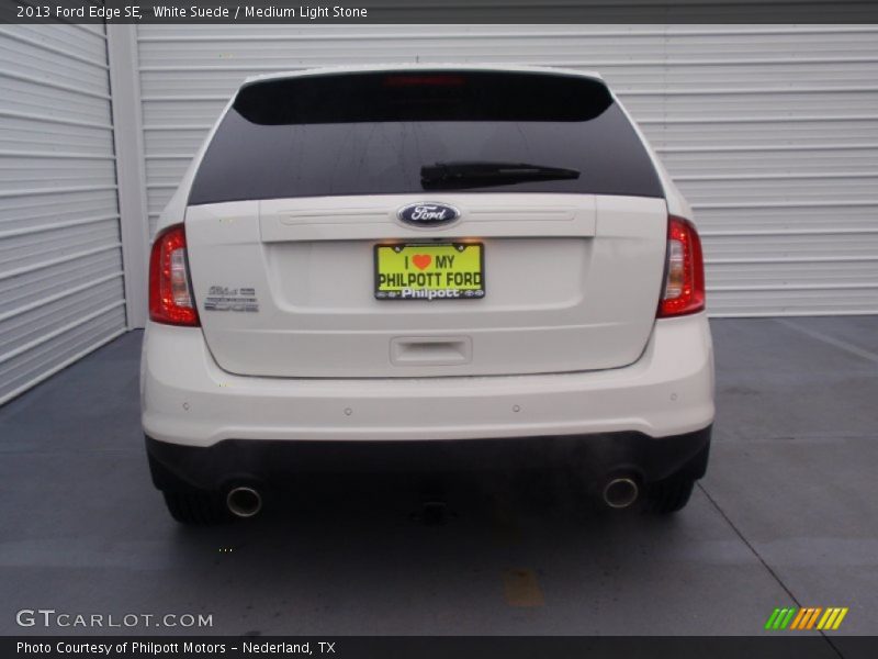 White Suede / Medium Light Stone 2013 Ford Edge SE