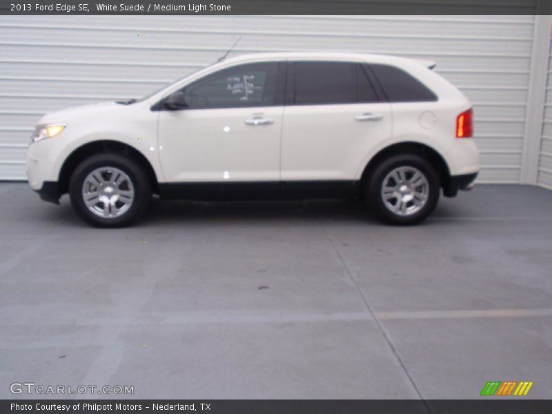White Suede / Medium Light Stone 2013 Ford Edge SE