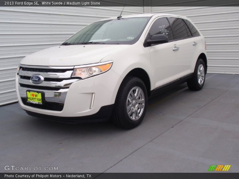 White Suede / Medium Light Stone 2013 Ford Edge SE