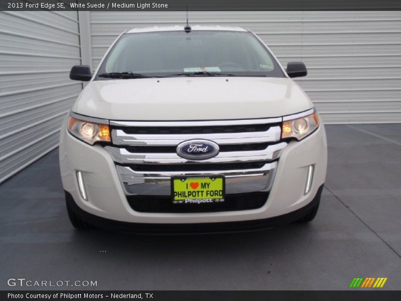White Suede / Medium Light Stone 2013 Ford Edge SE