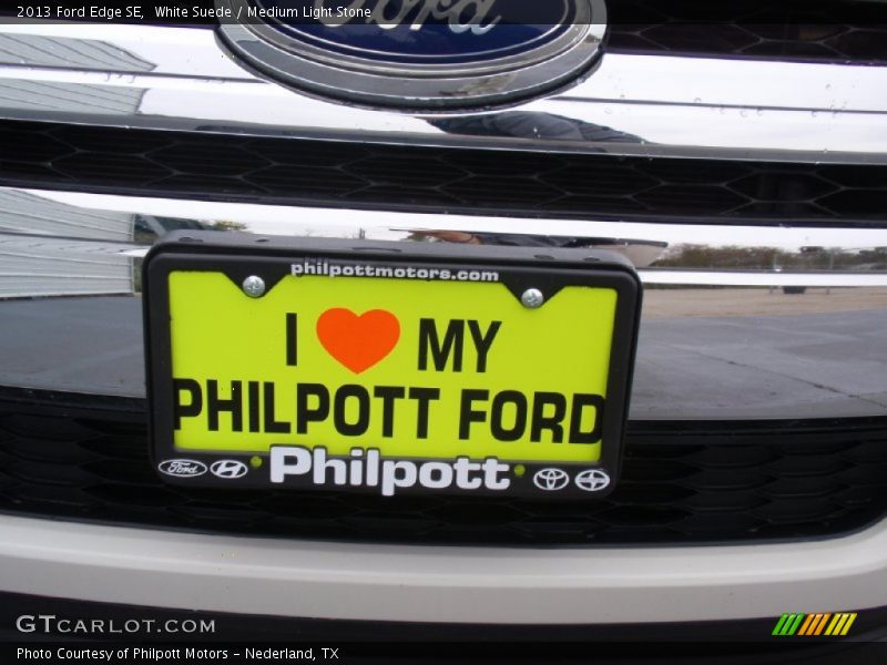 White Suede / Medium Light Stone 2013 Ford Edge SE