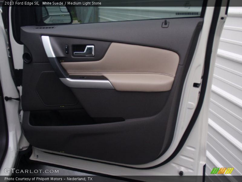White Suede / Medium Light Stone 2013 Ford Edge SE