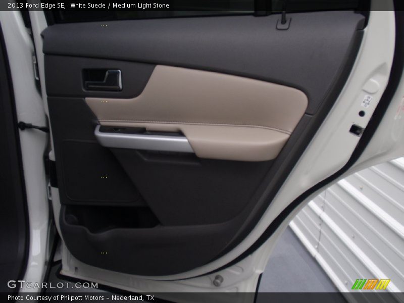White Suede / Medium Light Stone 2013 Ford Edge SE