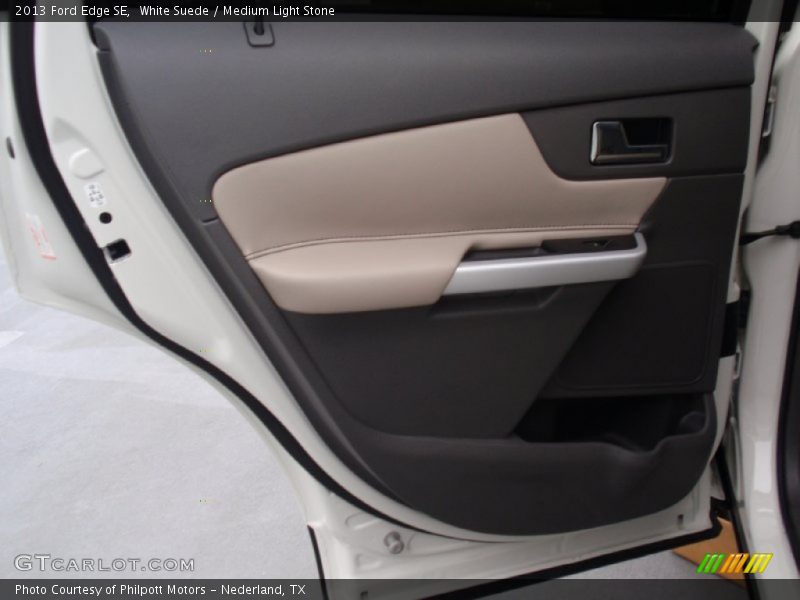 White Suede / Medium Light Stone 2013 Ford Edge SE