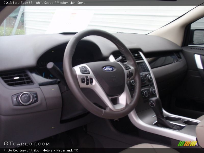 White Suede / Medium Light Stone 2013 Ford Edge SE