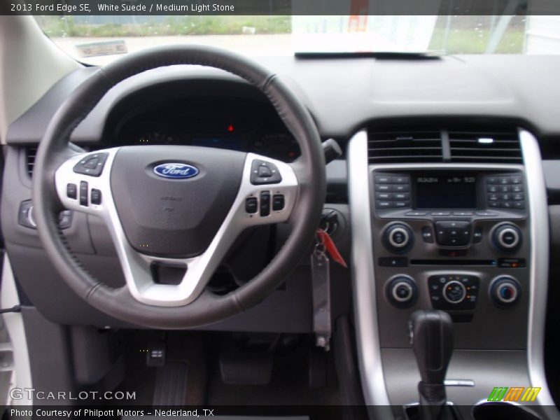 White Suede / Medium Light Stone 2013 Ford Edge SE